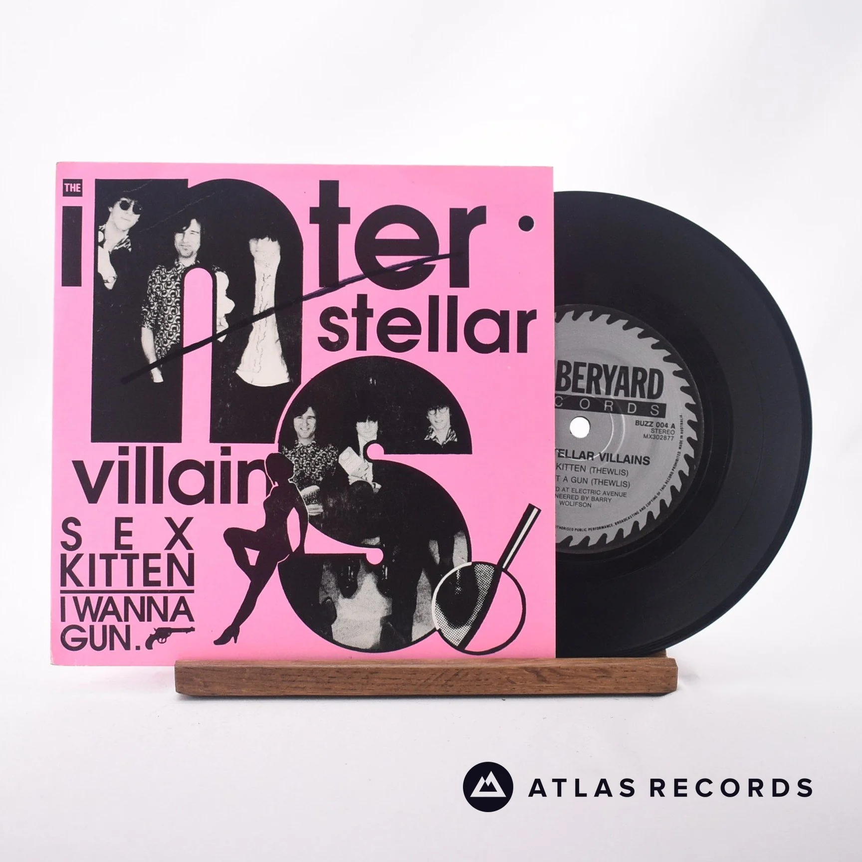 The Interstellar Villains - Sex Kitten / I Wanna Gun - 7" Vinyl Record - VG+/NM
