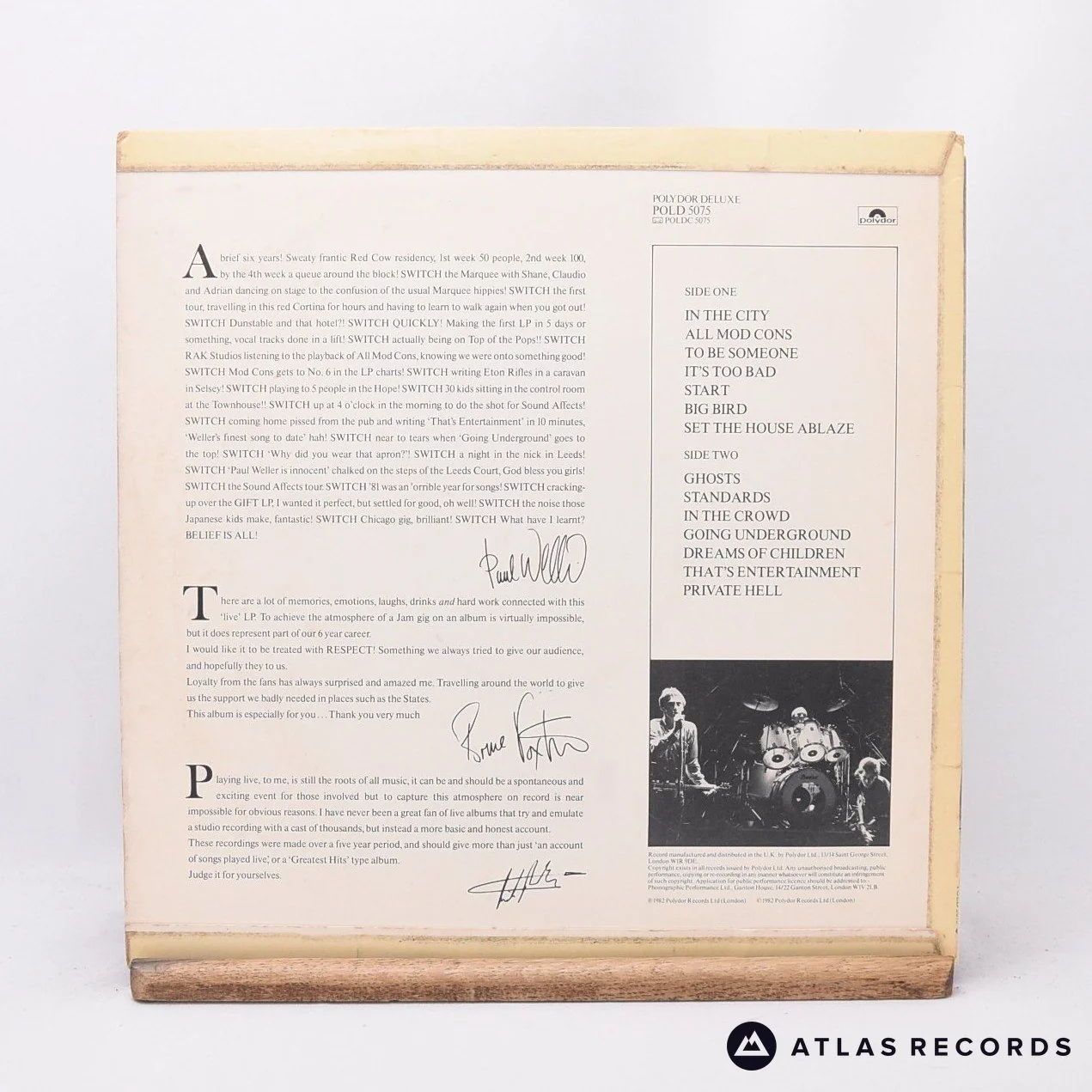 The Jam - Dig The New Breed - Die-Cut Sleeve A//5 B//4 LP Vinyl Record - VG+/VG+ - Image 2