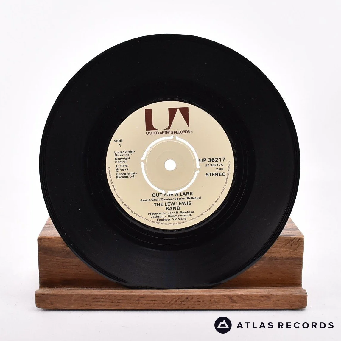 The Lew Lewis Band - Out For A Lark - 7" Vinyl Record - EX/EX - Image 3