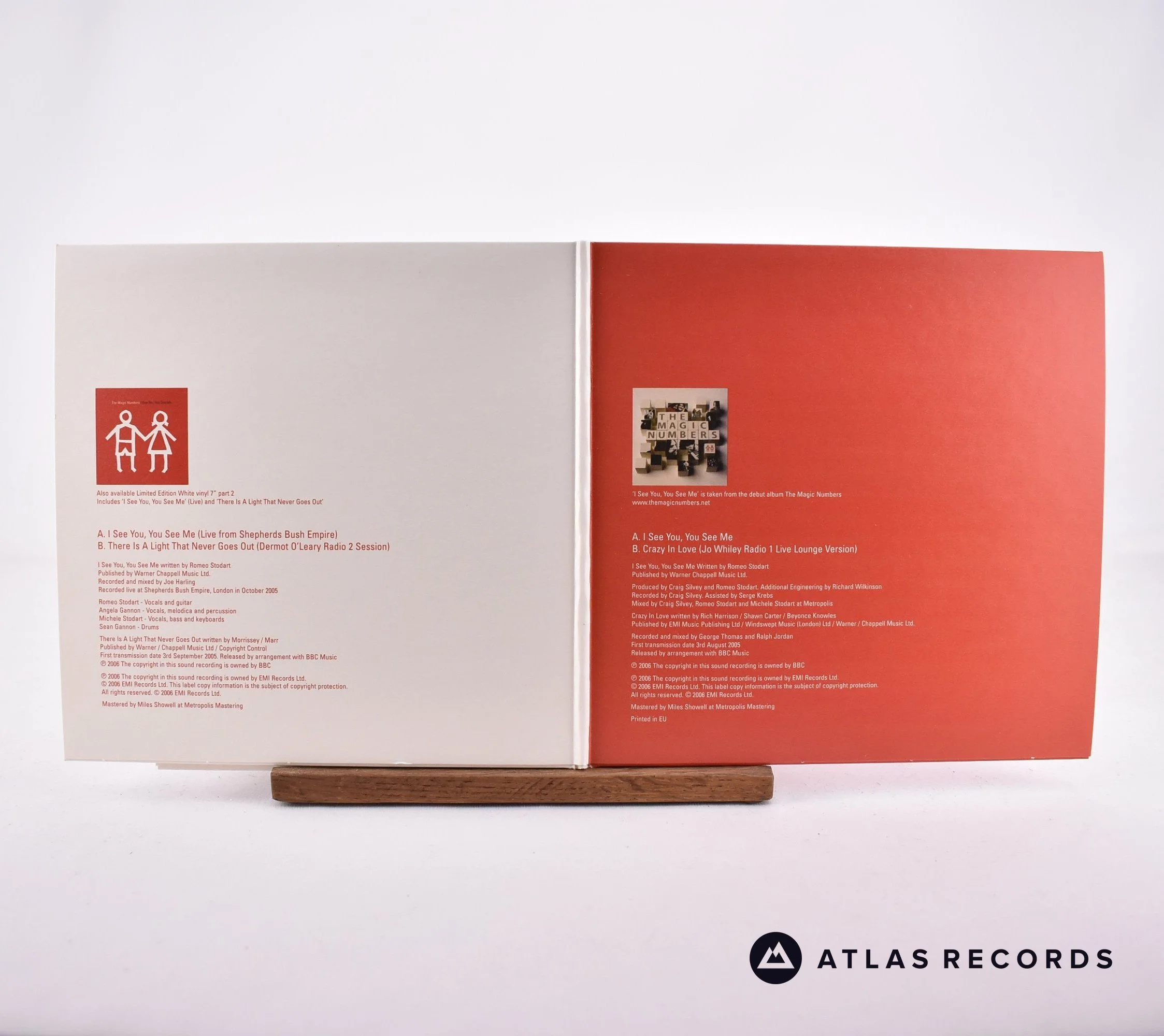 The Magic Numbers - I See You, You See Me - Red Gatefold 7" Vinyl Record - NM/NM - Image 2