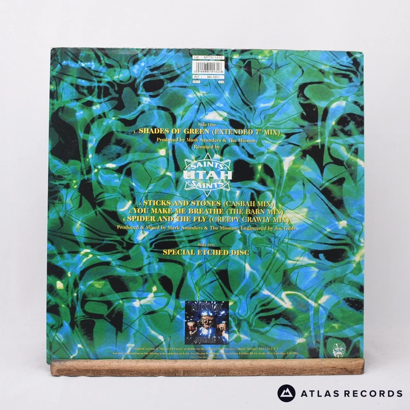 The Mission - Shades Of Green - Etched Limited Edition 12" Vinyl Record - EX/EX - Image 2