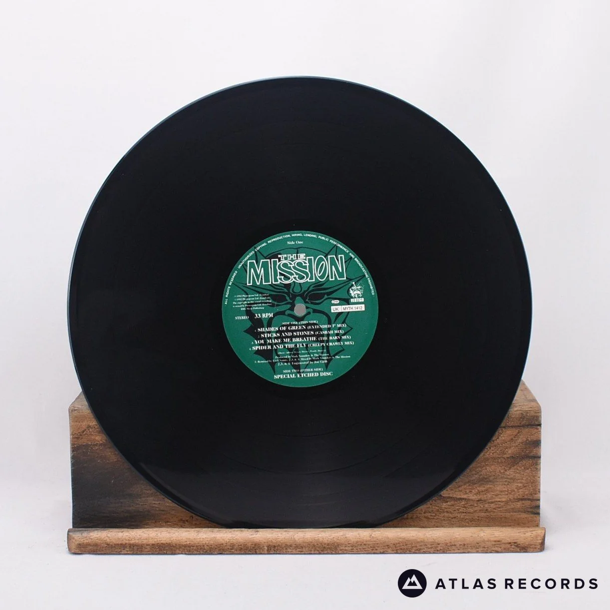 The Mission - Shades Of Green - Etched 12" Vinyl Record - EX/EX - Image 3