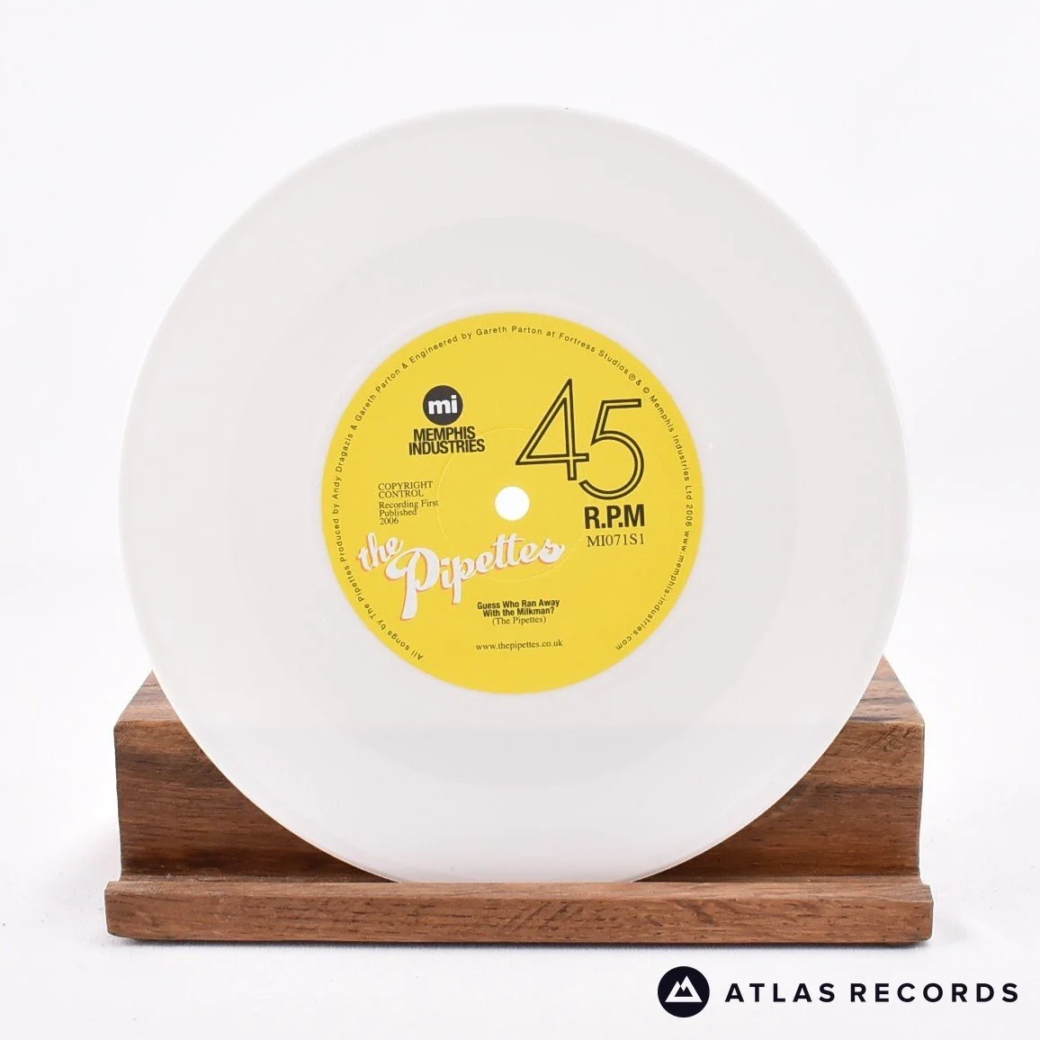 The Pipettes - Pull Shapes - White Die-Cut Sleeve 7" Vinyl Record - NM/NM - Image 4
