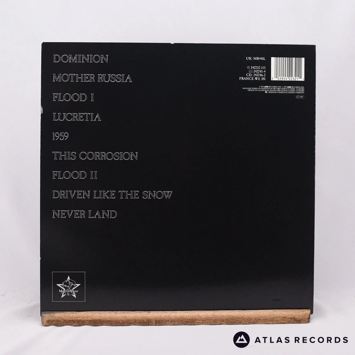 The Sisters Of Mercy - Floodland - Lyric Sheet 1-A 1-B LP Vinyl Record - EX/EX - Image 2
