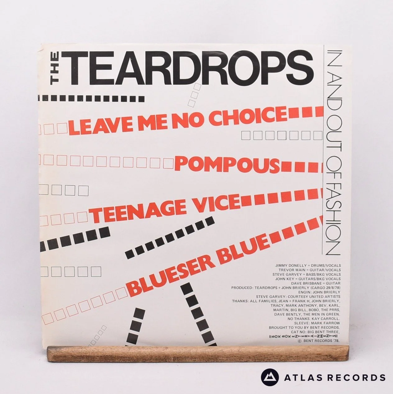 The Teardrops - In And Out Of Fashion - Insert 12" Vinyl Record - VG+ - Image 2