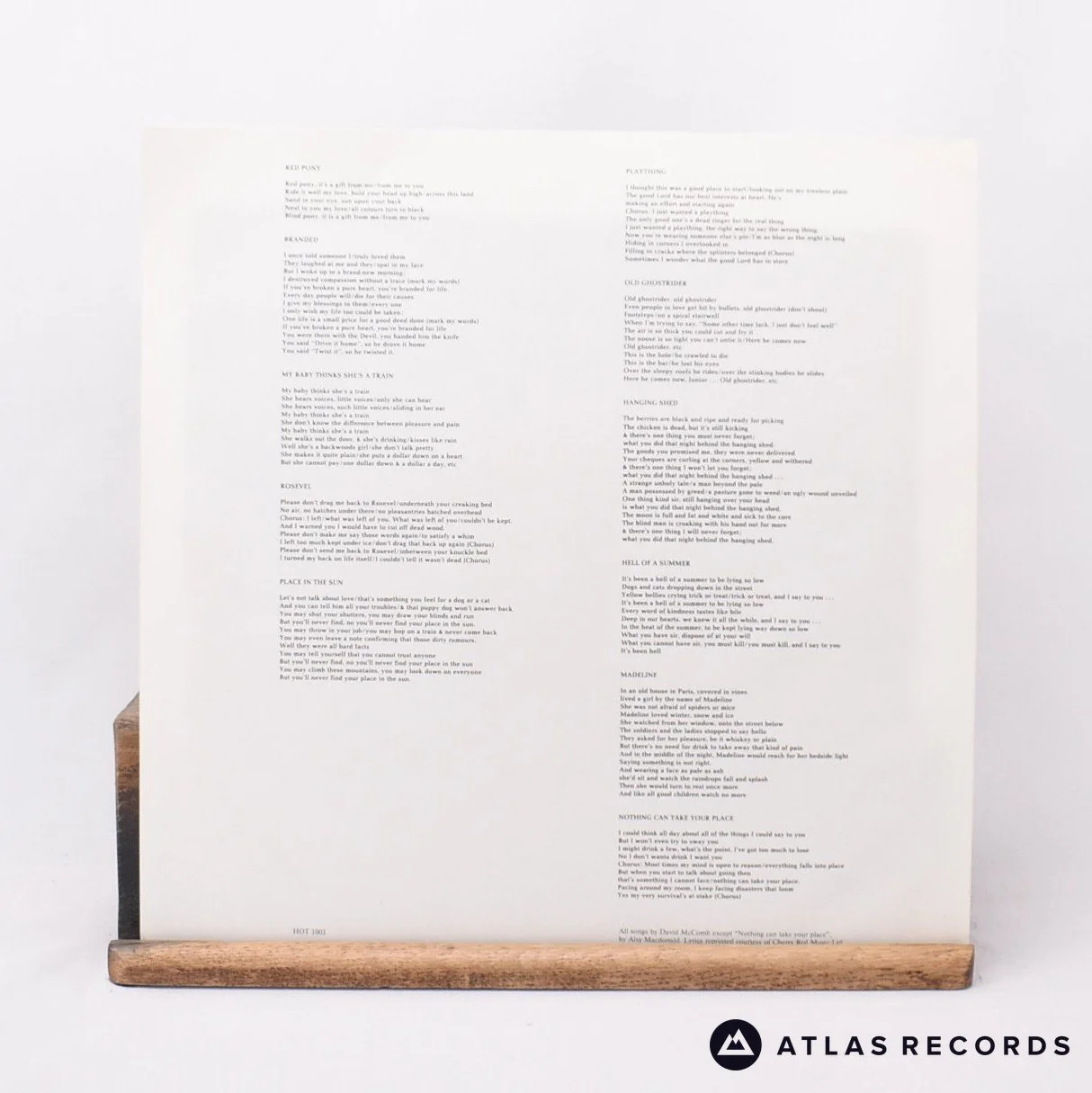 The Triffids - Treeless Plain - Lyric Sheet Mpo LP Vinyl Record - EX/EX - Image 5