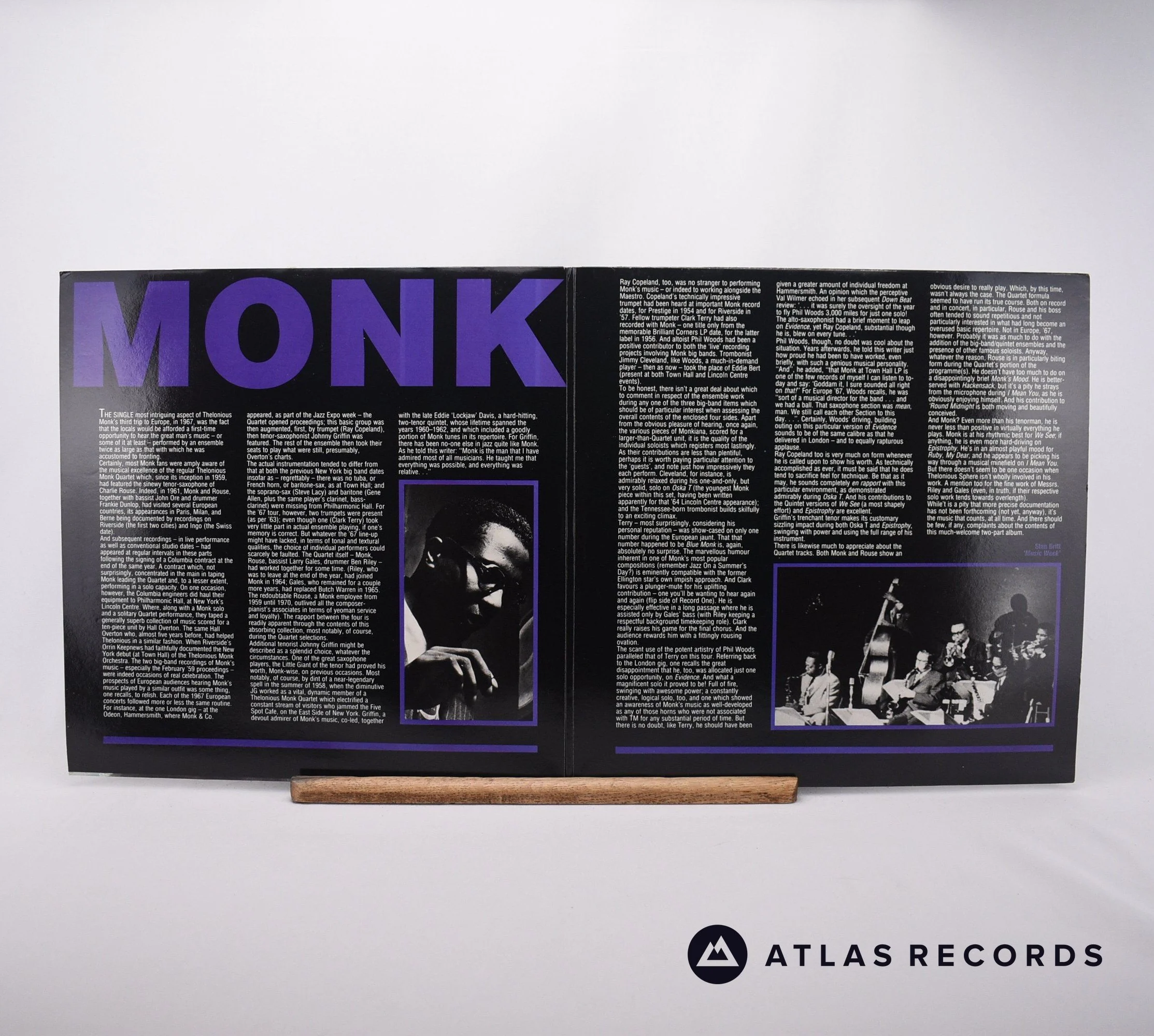 Thelonious Monk - Monk: On Tour In Europe - 2 x LP Vinyl Record - EX/VG+ - Image 2