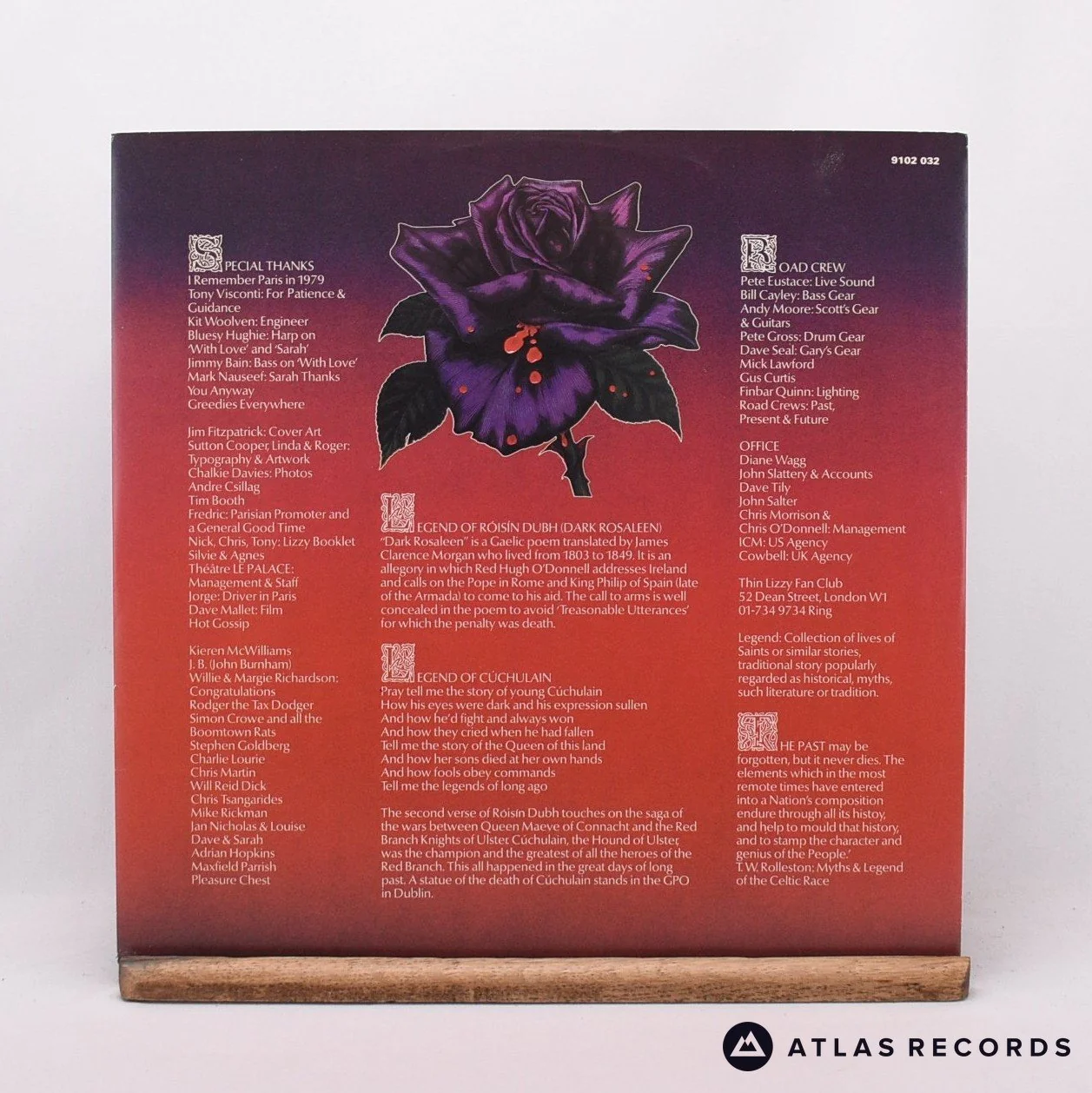 Thin Lizzy - Black Rose (A Rock Legend) - 1Y//3 2Y//3 LP Vinyl Record - VG+/VG+ - Image 3