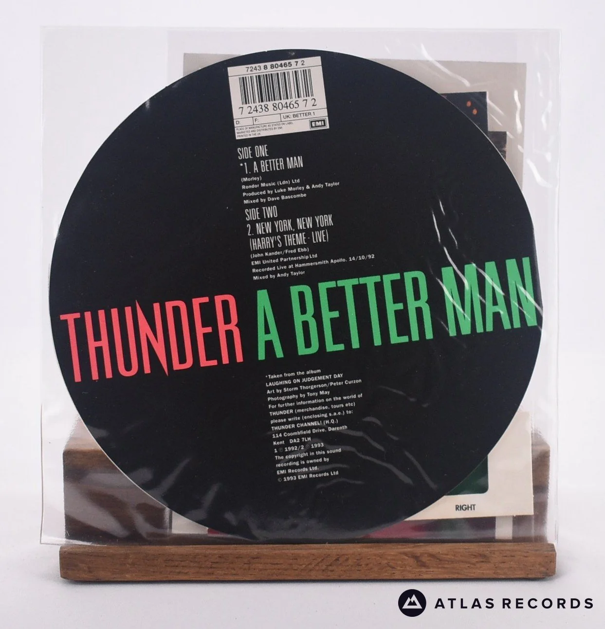 Thunder - A Better Man - Limited Edition 7" Vinyl Record - EX/VG - Image 3