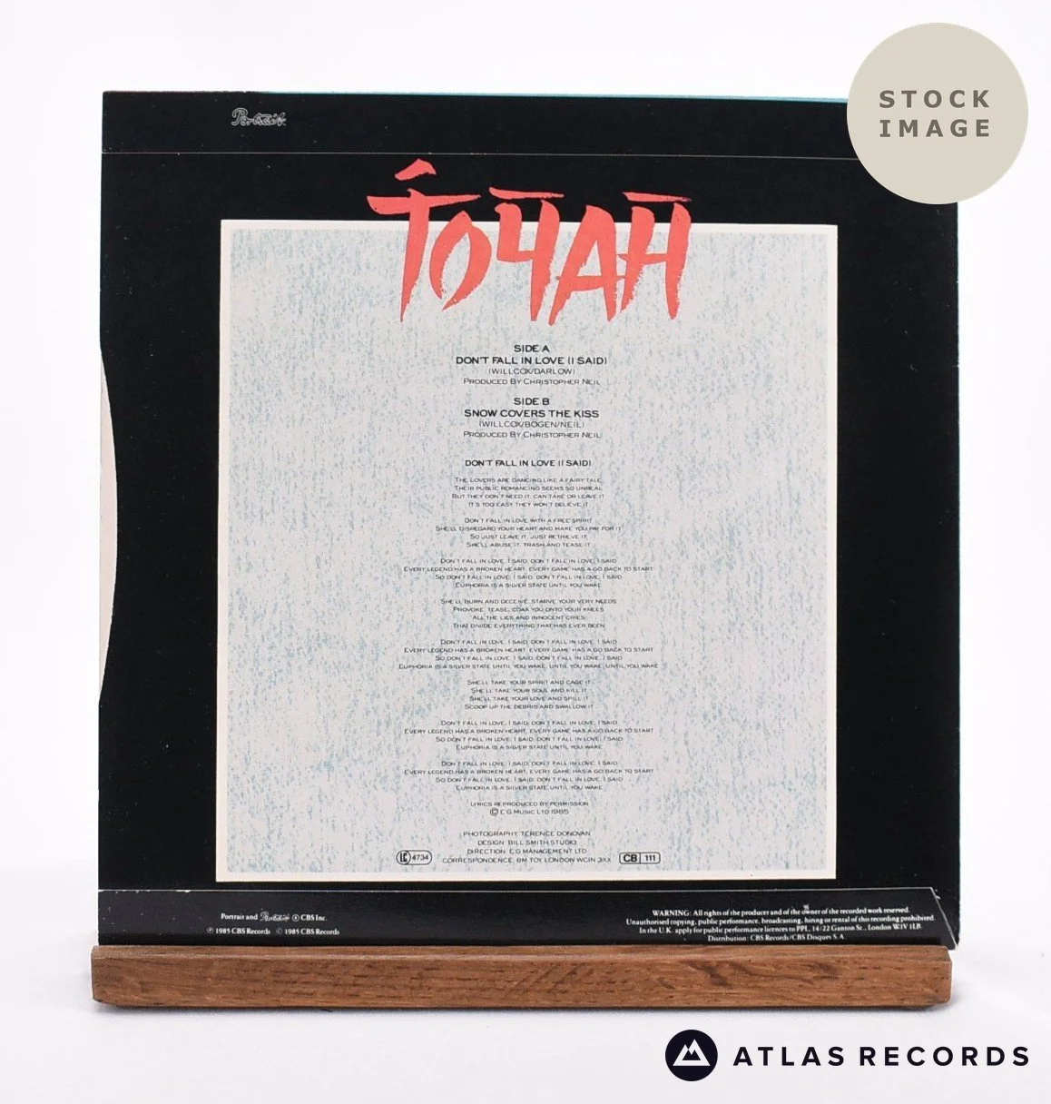 Toyah - Don't Fall In Love - 7" Vinyl Record - Image 2