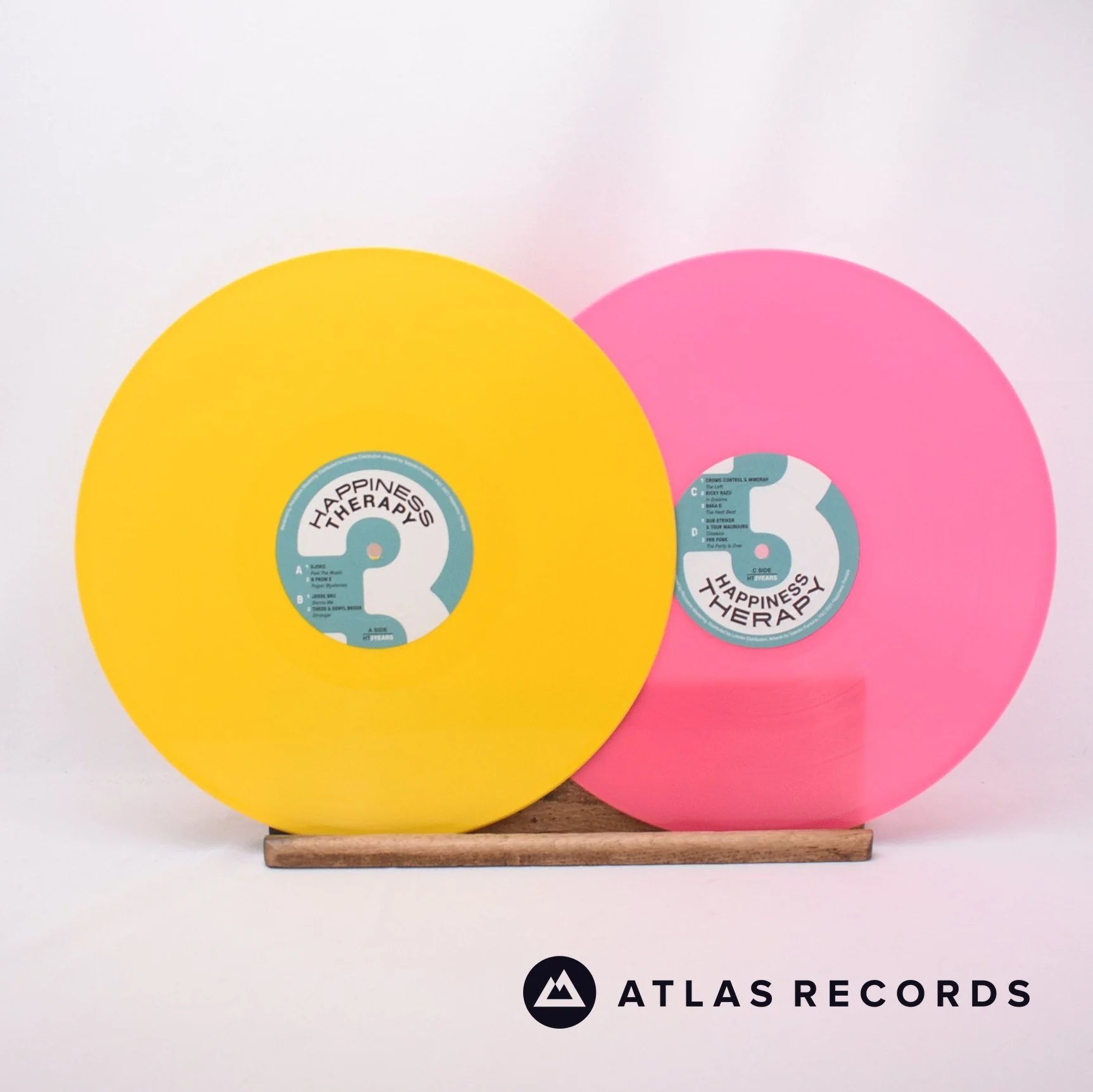 Various - 3 Years Of Happiness - Yellow & Pink 2 x LP Vinyl Record - NM/NM - Image 3