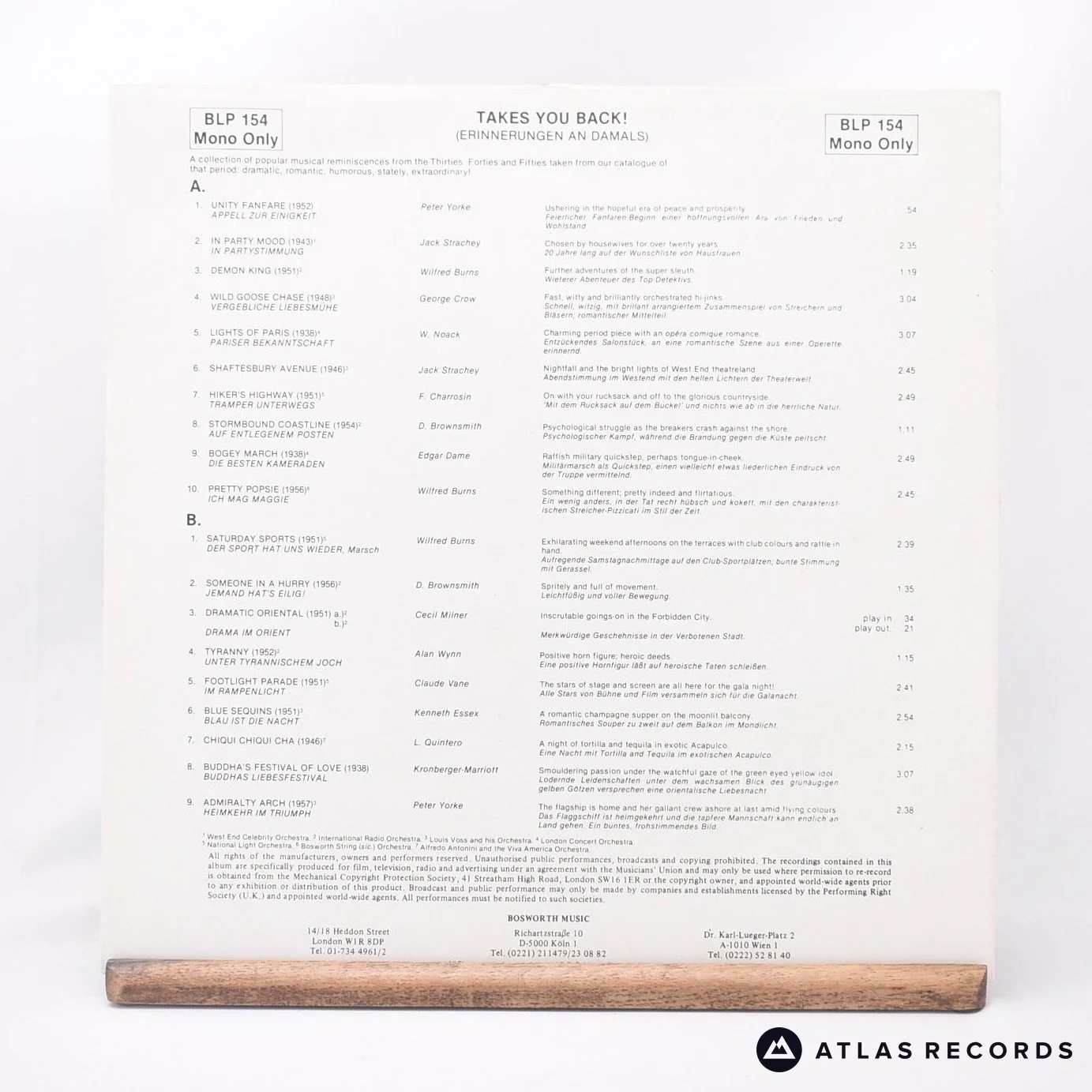 Various - Takes You Back! (Erinnerungen an Damals) - LP Vinyl Record - VG+/NM - Image 2
