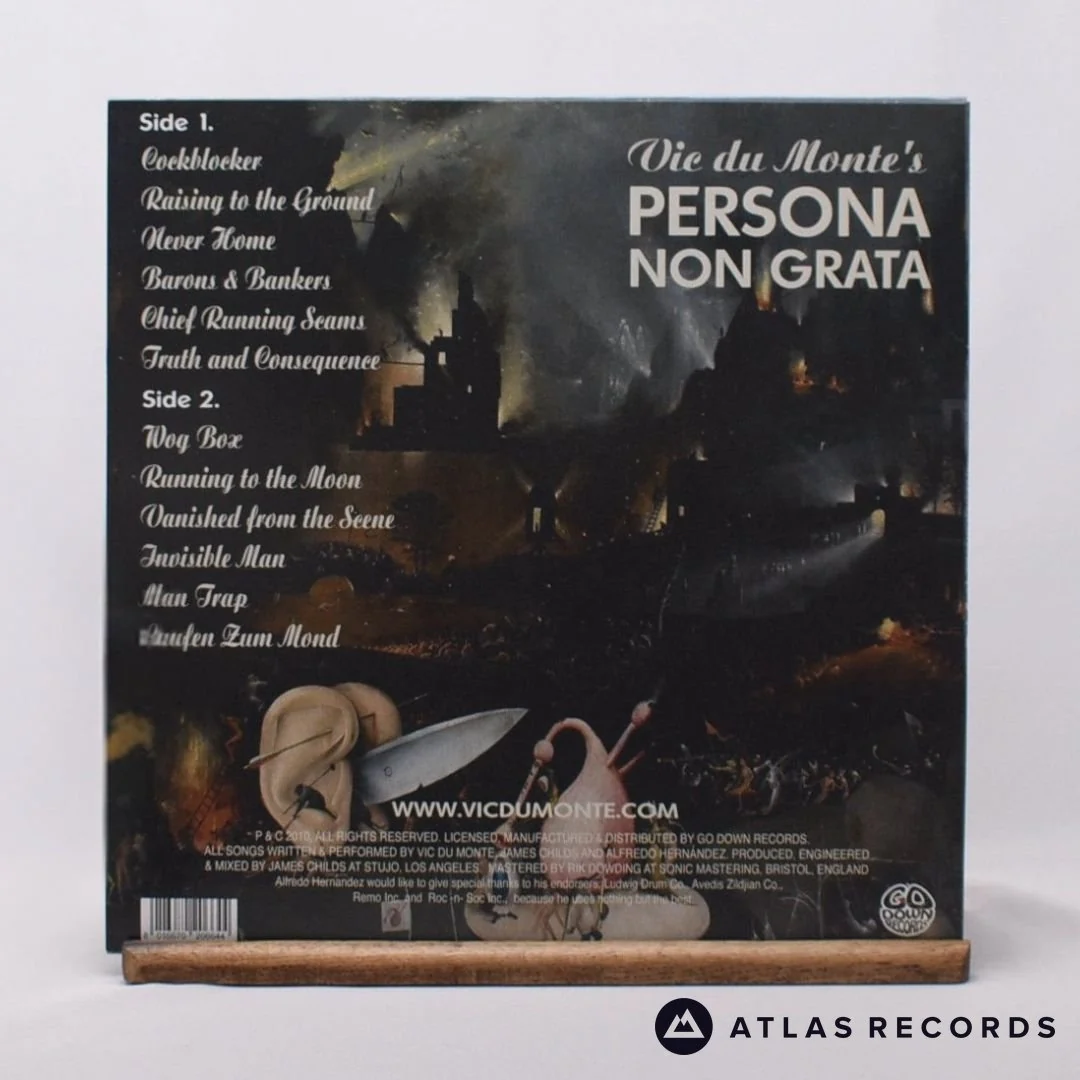 Vic Du Monte's Persona Non Grata - Barons & Bankers - LP Vinyl Record - EX/NM - Image 2