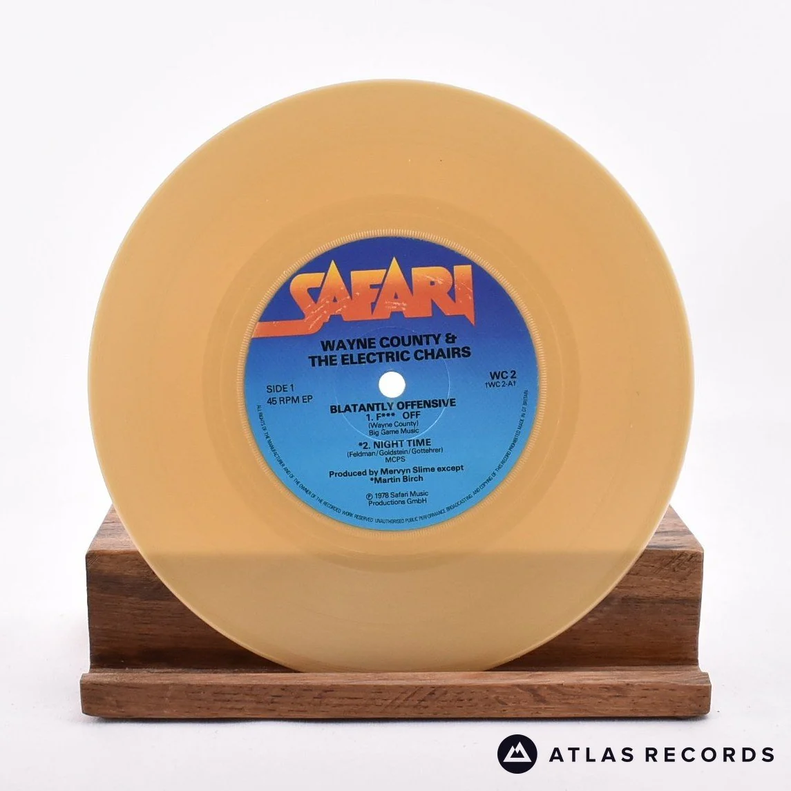 Wayne County - Blatantly Offenzive E.P. - Gold 7" EP Vinyl Record - EX/EX - Image 3