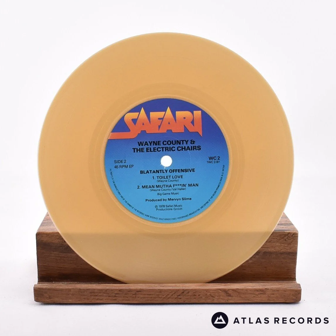 Wayne County - Blatantly Offenzive E.P. - Gold 7" EP Vinyl Record - EX/EX - Image 4