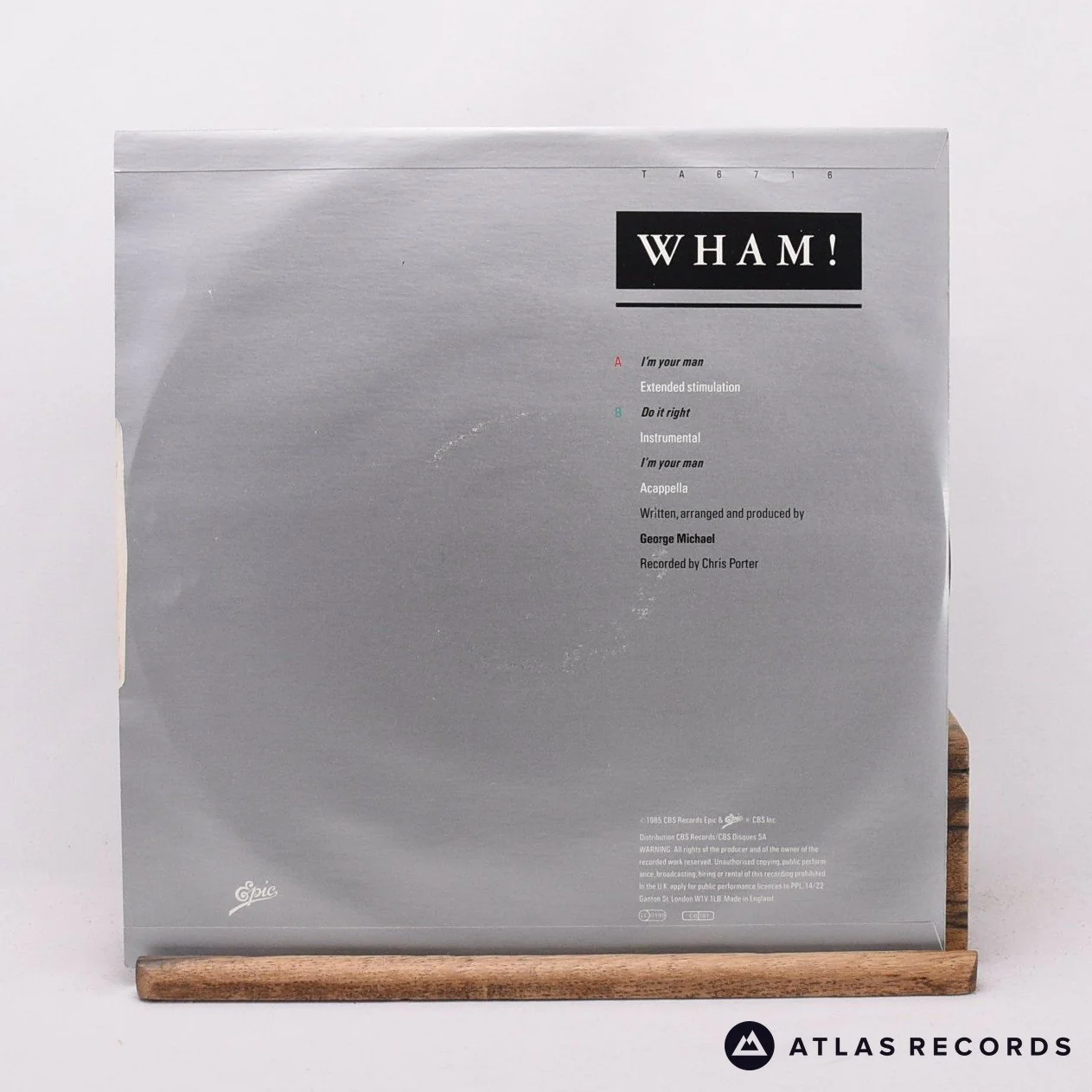 Wham! - I'm Your Man - 12" Vinyl Record - VG+/VG+ - Image 2