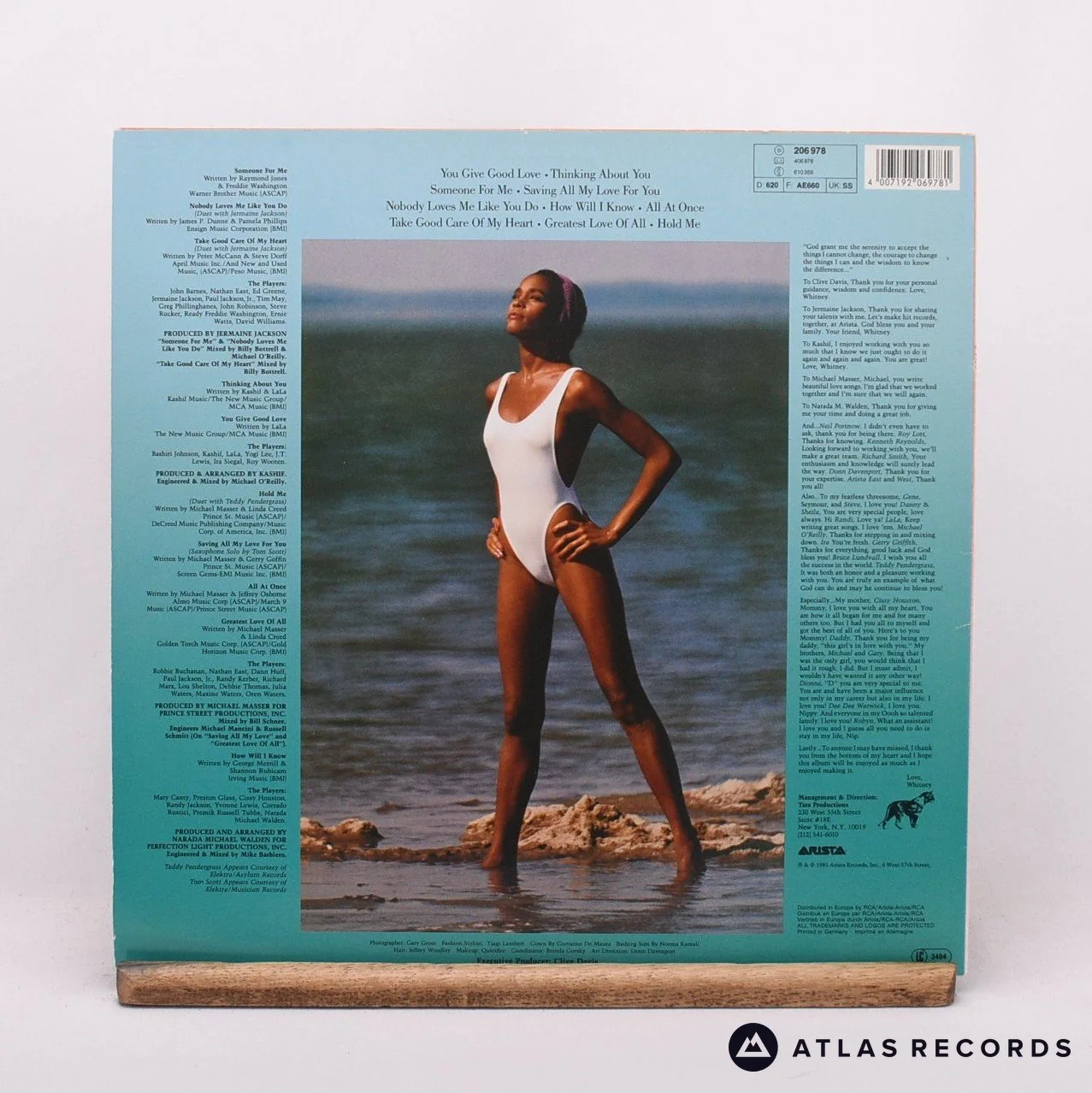 Whitney Houston - Whitney Houston - Reissue LP Vinyl Record - EX/EX - Image 2