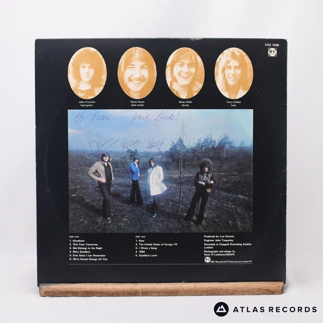 Wishful Thinking - Hiroshima - Signed A-1 B-1 LP Vinyl Record - VG+/EX - Image 2