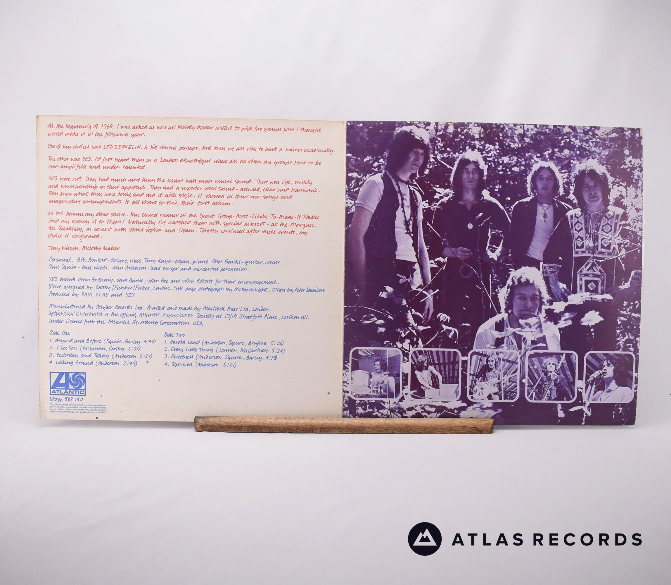 Yes - Yes - Lyric Sheet Repress Gatefold A//1 B//1 LP Vinyl Record - VG+/EX - Image 2