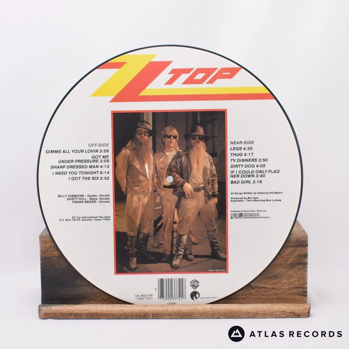 ZZ Top - Eliminator - Picture Disc Reissue Special Edition LP Vinyl Record - EX - Image 3